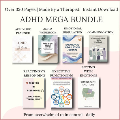 ADHD Mega Bundle – Complete Adult ADHD Worksheets & Organization Toolkit