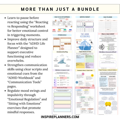 ADHD Mega Bundle – Complete Adult ADHD Worksheets & Organization Toolkit