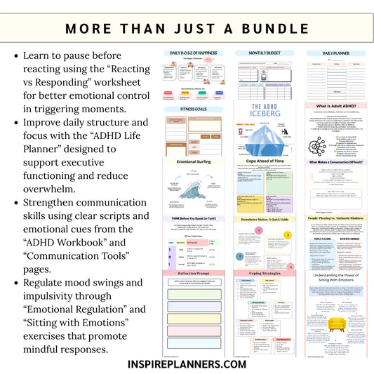 ADHD Mega Bundle – Complete Adult ADHD Worksheets & Organization Toolkit
